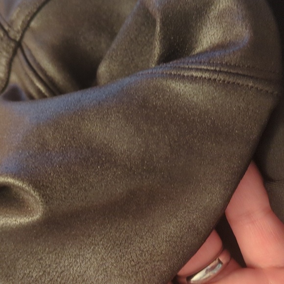 Spanx High Waisted Moto Faux Leather Leggings M - Picture 5 of 7